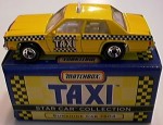 Hey, TAXI!: Taxi Service in Small Scale 1987 Ford LTD ('TAXI') by Matchbox