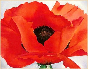 georgia-okeefe-red-poppy "Red Poppy" by Georgia O'Keefe