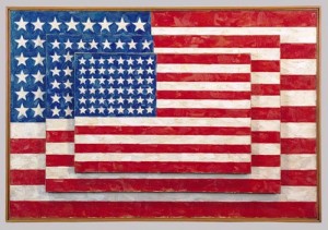 jasper-johns-three-flags "Three Flags" by Jasper Johns