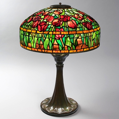 Tulip Table on Tulip Table Lamp  By Louis Comfort Tiffany
