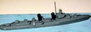 navy-miniatures-destroyer A model of a destroyer.