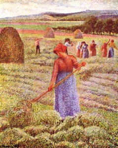 Camille_Pissarro_016 Post-Impressionism: "Haying at Eragny," by Camille Pissarro