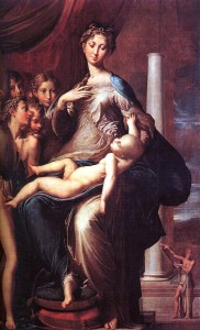 Girolamo_Francesco_Maria_Mazzola_-_Madonna_with_the_Long_Neck Mannerism: "Madonna with the Long Neck," by Girolamo Francesco Maria Mazzola