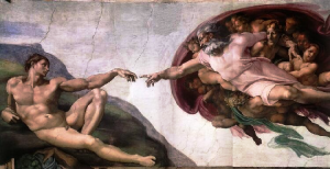 God2-Sistine_Chapel Renaissance: "The Creation of Adam," by Michelangelo