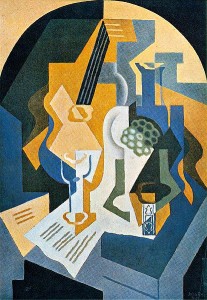 Juan Gris, Still Life with Fruit Dish and Mandolin, 1919 Cubism: "Still Life with Fruit Dish and Mandolin," by Juan Gris