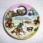 Montana Land of Shining Mountains Plate You don’t have to guess where this commemorative place hails from.