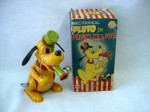 Vintage Linemar WDP Pluto Drum Major wOrig Box A vintage Linemar Toys Japan Walt Disney Productions Mechanical “Pluto the Drum Major” with his original box. Pluto is made of tin and is marked on his back: Linemar Toys Japan Copyright Walt Disney Productions.
