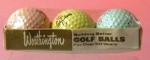 pastel-lady-diana-golf-balls Three pastel golf balls from Worthington that are marked: "Lady Diana - Made in U.S.A - W - Liquid Center."
