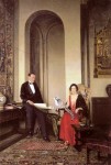 virginia-and-stephen-courtauld A portrait of millionaire Stephen Courtauld and his wife Virginia, along with Mah-Jongg, their ring-tailed lemur.