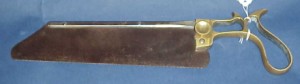 7-6-1a This is an all metal amputation saw made circa1874 with a brass handle.