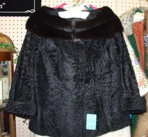 Broadtail Lamb Jacket with Mink Collar