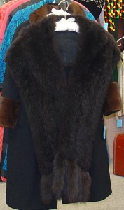 Opossum Stole with Mink Tails