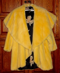 Yellow mink Coat