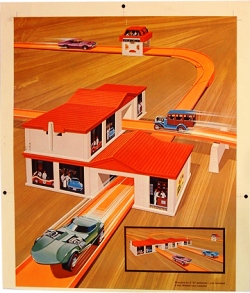 Otto Kuhni's Sketch Otto Kuhni’s original art for Hot Wheels Super Charger accessory (Image courtesy of Bruce Pascal)