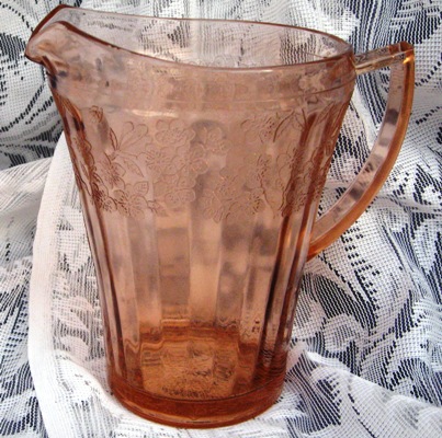 Pink Cherry Blossom Flat Bottom Pitcher Pink Cherry Blossom Flat Bottom Pitcher