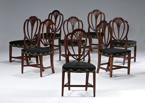 cowan-lot-157 Hepplewhite dining chairs