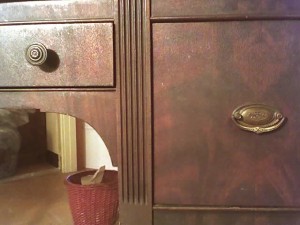 fluting Fluting – The concave vertical stripes in the case of this vanity are called fluting.