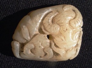 objet-ox Antique mutton-fat white jade carving