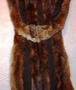 sable-stole-pelt-attachment-repair-back-view To attach sable pelts to a coat, I threaded a huge leather needle with quadruple thread and, my fingers aching, I kept sewing until the job was done.