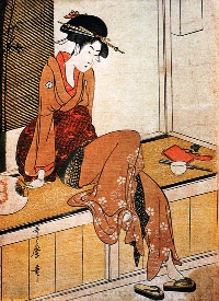 utamaro-2-seated-woman Seated woman