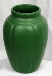 zanesville795 I found this Zanesville matte green vase model 795 on a road trip in Missouri. I’m taking far fewer road trips now that items like this are easier to find on the Internet.