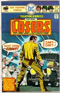losers1 Our Fighting Forces #158. After browsing like a nerdy shark looking for a back-issue to sink my teeth into, I found this one on GoAntiques. I made the purchase, and will report on what I actually bought when it shows up.