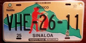 sinaloa It has only been over the last five years that Mexico has gone from a single-design for all license plates across the country to a new registration system with colorful graphic designs, making Mexico’s new license plates, like this one from Sinaloa, much more sought after by collectors.