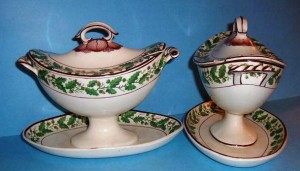 1800-british-creamware-sauceboats 1800 British creamware sauceboats