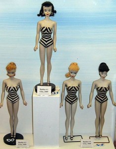 1959-barbies-on-exhibit-in-prague 1959 Barbies on exhibit in Prague