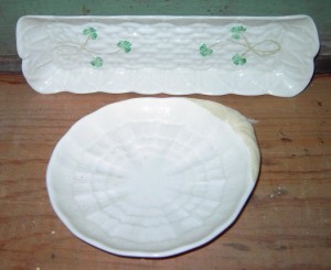 belleek-cracker-tray-and-dessert-bowl Belleek cracker tray and dessert bowl