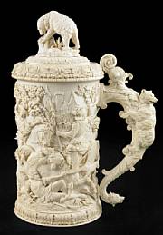 bonhams-lot-1367-ivory-tankard Ivory tankard