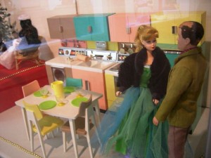 early-barbie-and-ken-on-exhibit-at-the-shoreline-museum Early Barbie and Ken shown at a Washington state museum
