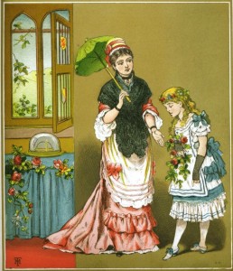 gold Chromolithograph illustration from Aunt Louisa’s Golden Gift, 1879.
