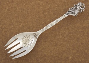 heritage-lot-71471 Indian warrior serving fork