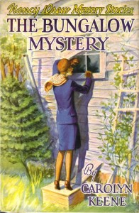 nancy The Bungalow Mystery dust jacket can only be identified as a 1930 first edition with the following points: The back of the dust jacket advertises only the first 10 Amy Bell Marlowe Books for Girls; The inside front flap advertises only the first three Nancy Drew titles; and the inside back flap advertises only the first 10 Beverly Gray titles.