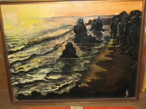 timmons-seascape This oil painting of a seascape sold for $ 5. (Source: Proxibid, Worthopedia Price Guide)