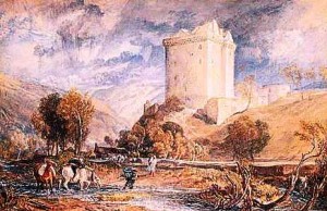 turner-borthwick Borthwick Castle,” watercolor on white wove paper, by Joseph Mallord William Turner, 1818.