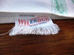 wilendur09 An early Wilendur fabric tag. Not all Wilendur tablecloths had fabric tags attached.