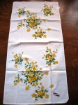 wilendur12 A Wilendur yellow rose towel with an early paper label still attached.