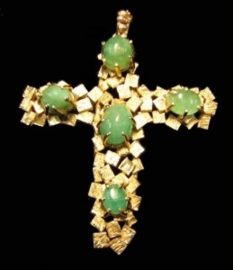 14k-gold-and-jade-vintage-pendant-cross Vintage gold and jade pendant cross