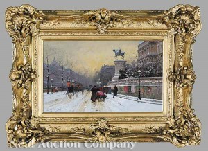 laloue Galien-Laloue's “Twilight Near the Hotel de Ville, Paris”