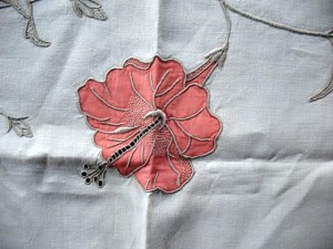 marghab-036 A close-up of the Hibiscus pattern. Photos do not do justice to this exquisite needlework.