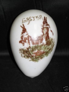 milk Antique hand-painted milk-glass egg