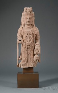 skinner-lot-483-sandstone-image-of-the-buddha Sandstone image of the Buddha