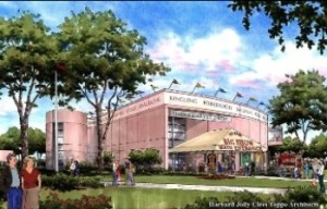 tibbals-learning-center-rendering-a The Tibbals Learning Center features the the Howard Bros. Circus, a three-quarter-inch-to-the-foot scale model of Ringling Bros. and Barnum & Bailey during the 1920s and 1930s. That was built over a span of 50 years.