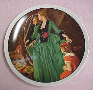 e2809cgrandmae28099s-courting-dresse2809d-1984-mothere28099s-day-plate "Gradma's Courting Dress" 1984 Rockwell Mother's Day plate