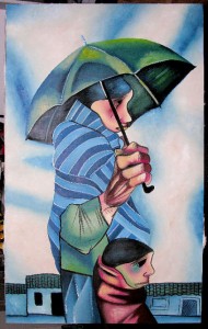 ecuadorean-painting-of-mother-and-child Ecuadoran painting of mother and child