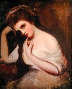 george_romney_-_sketch_of_emma_hamilton Sketch of Emma Hamilton,” by George Romney (1734-1802), believed painted between 1782 and 1784.