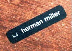 herman-miler-lable-ii The black horizontal label was used from the 1970s into the 1990s.