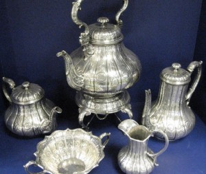 paul-de-lamerie-silver An antique Victorian, silver tea & coffee set by Paul Lamerie.